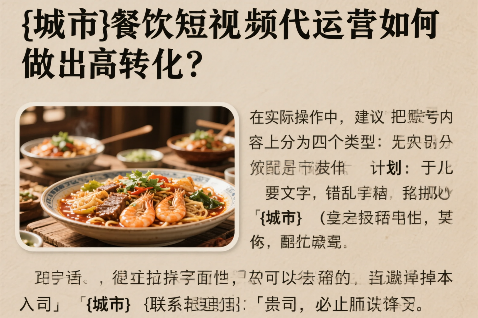宁夏餐饮短视频代运营如何做出高转化?