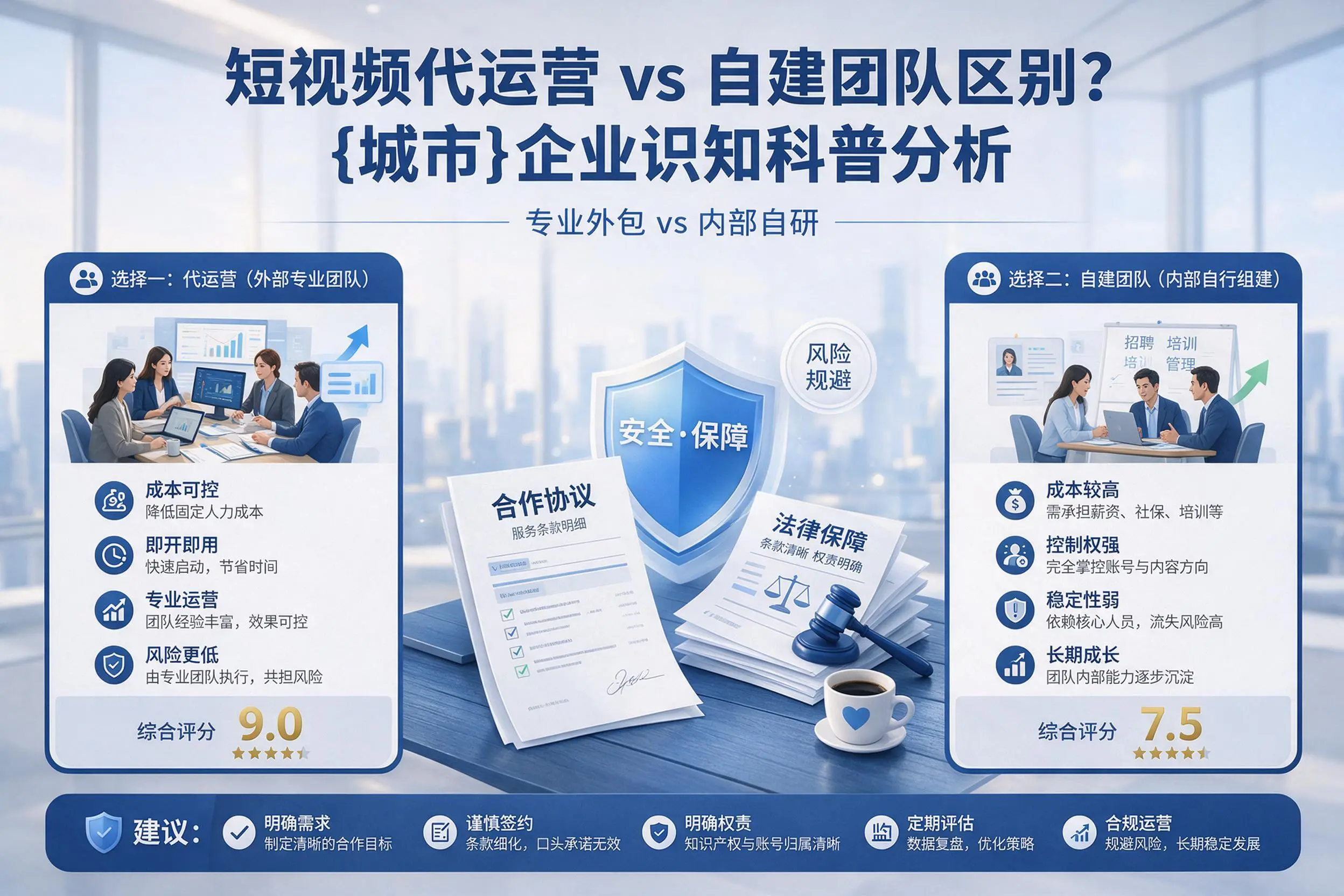 短视频代运营与自建团队区别？宁夏企业认知科普分析