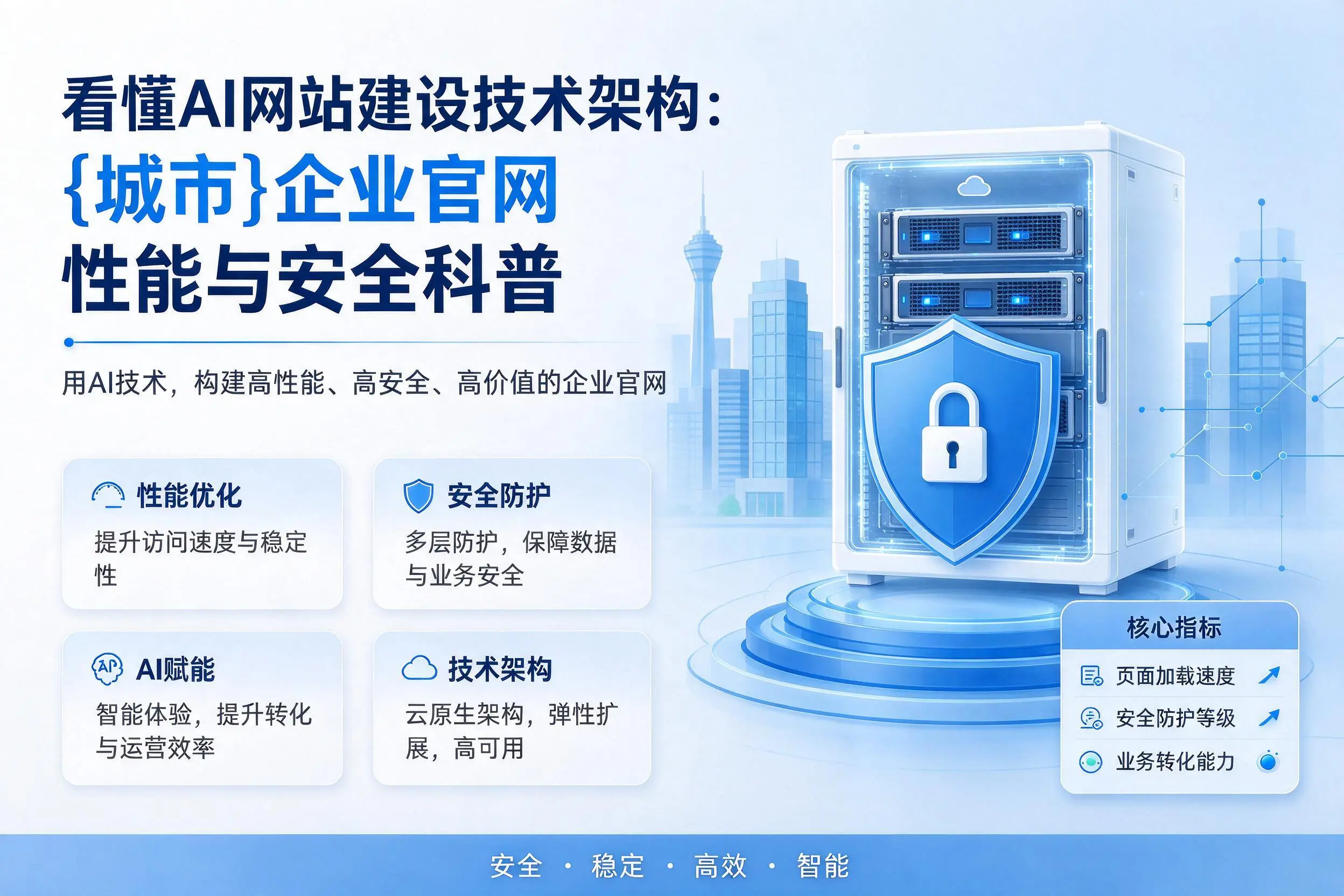 看懂AI网站建设技术架构：宁夏企业官网性能与安全科普