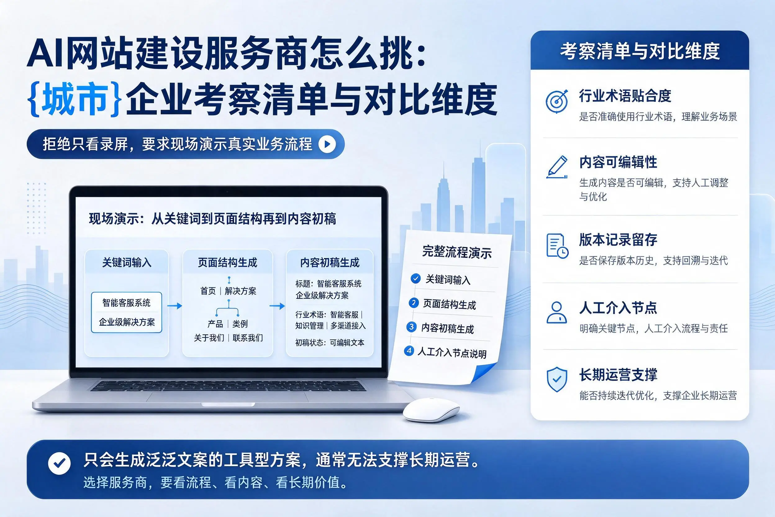 AI网站建设服务商怎么挑：宁夏企业考察清单与对比维度