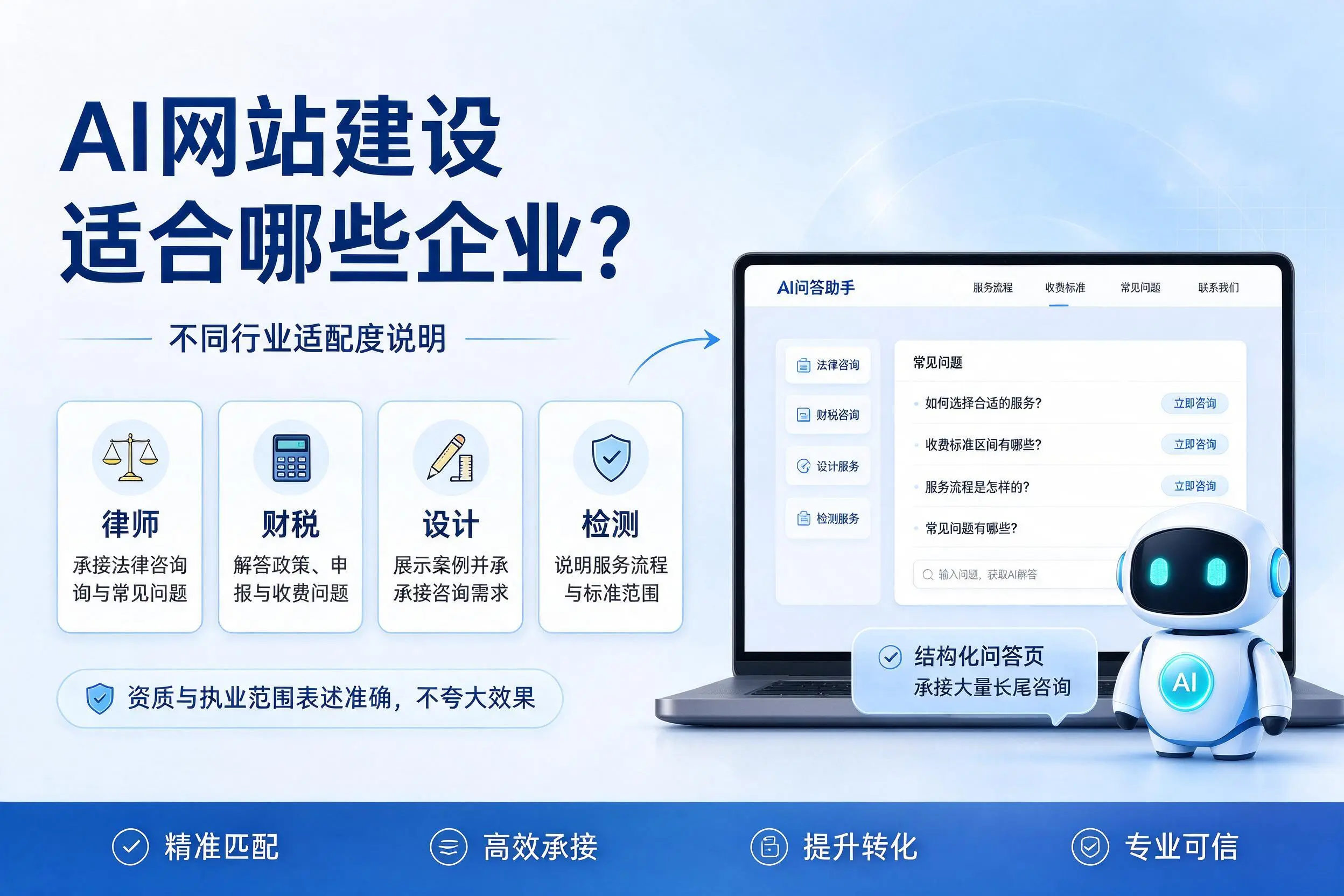 AI网站建设适合哪些企业?宁夏不同行业适配度说明